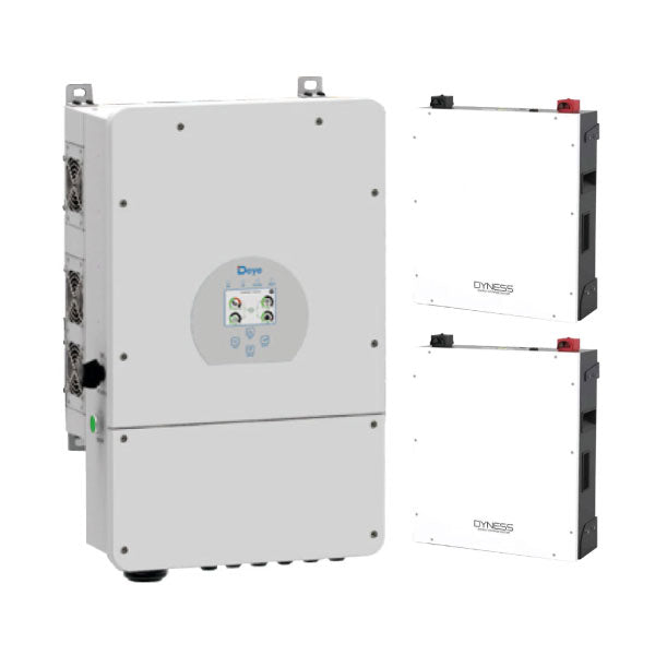 Deye 8kW Inverter & Battery Combo Deal – 1 X Deye 8kW Inverter & 2 X Dyness 5kW 100Ah 51.2V Lithium Ion Batteries