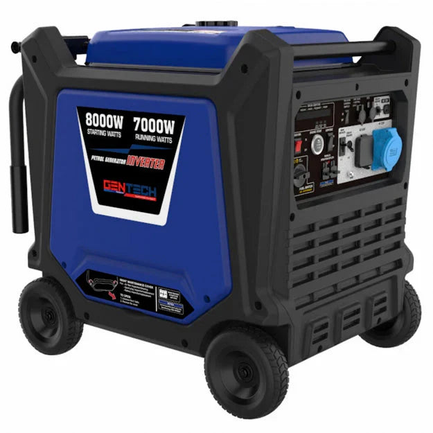 Gentech 8kVA Electric Start Digital Pure Sine Wave Inverter Generator – Blue