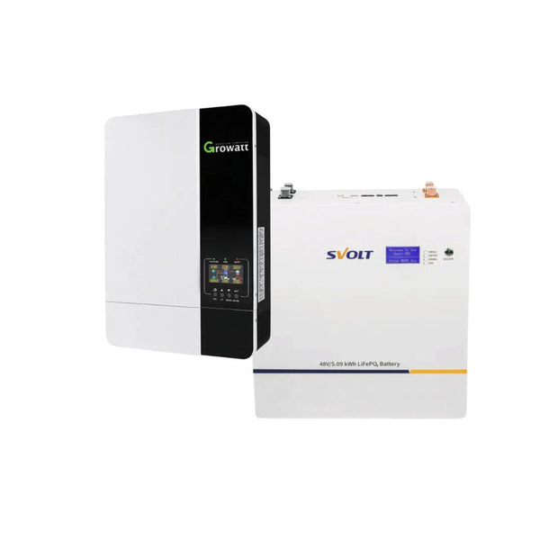 5KVA / 5000W MPPT GROWATT Hybrid Inverter Combo + 5.43kWh SVOLT Lithium Battery