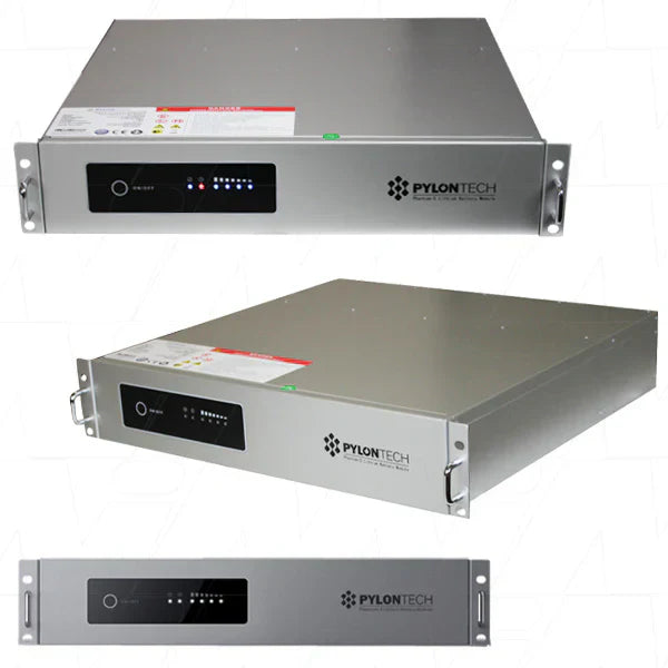 Pylontech LiFePO4 Battery 19″ 48V 50Ah 2400Wh 15S2P Premium Look Rack Mount Metal Enclosure + Cables PHANTOM-S